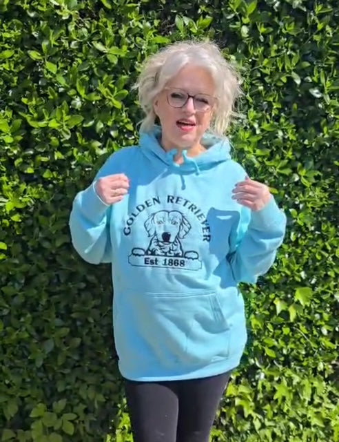 Golden Retriever Hoodie - Seafoam Green