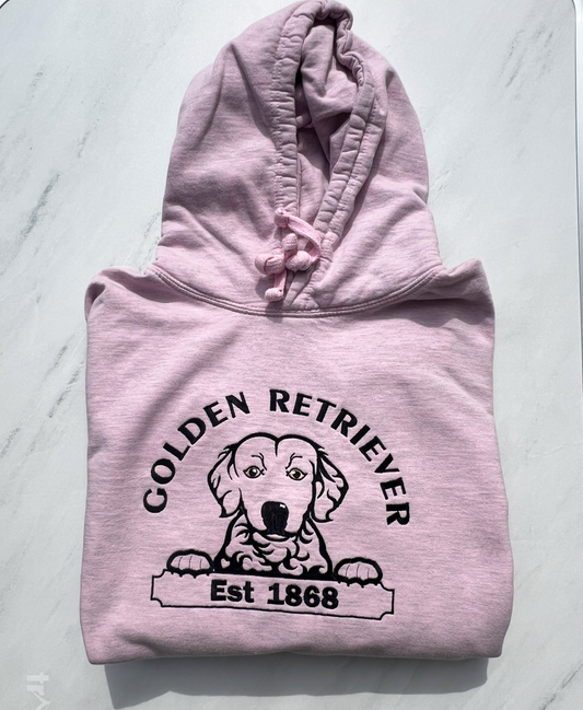 Golden Retriever Hoodie - Pink