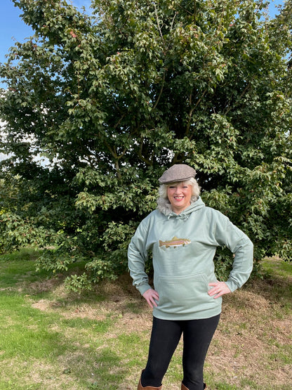 Rainbow Trout Embroidered Hoodie